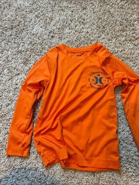 Hurley Orange Performance Long Sleeve Top